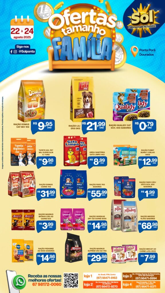 Confira Ofertas Tamanho Familia do supermercado Sol