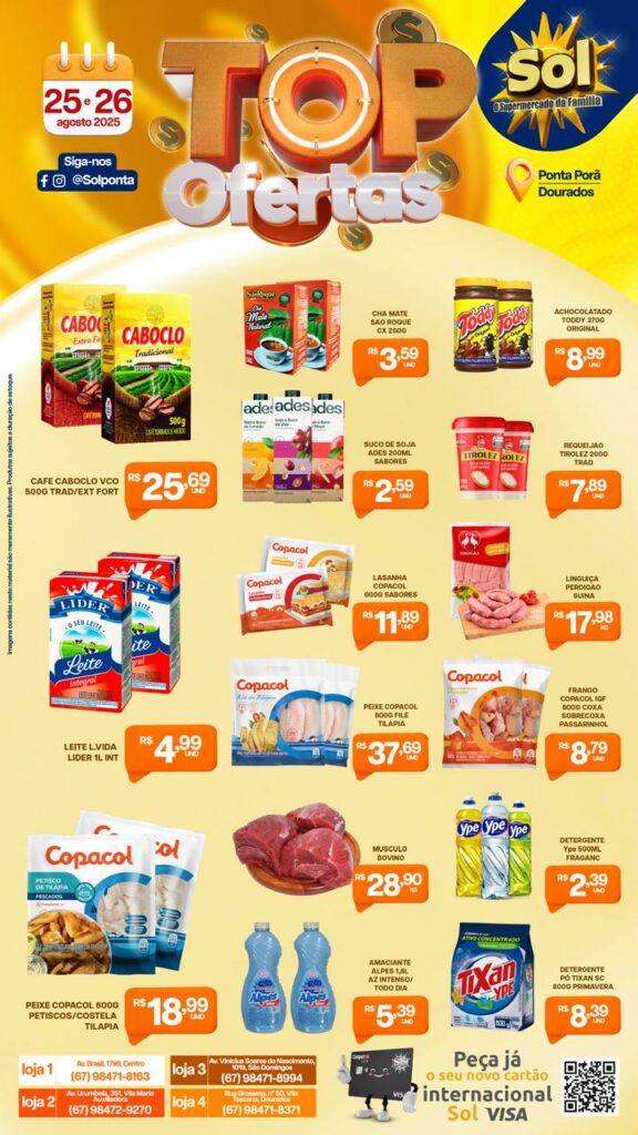 Supermercado Sol e as Top ofertas da semana