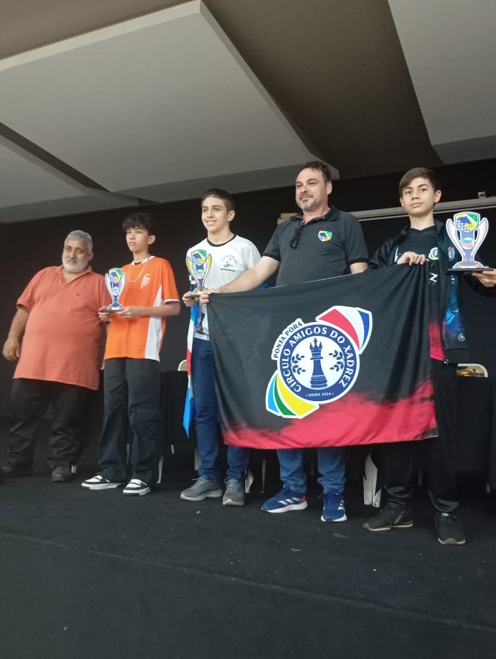 Equipe de Ponta Porã conquista seis pódios na 2ª etapa do Circuito Estadual de Xadrez Escolar