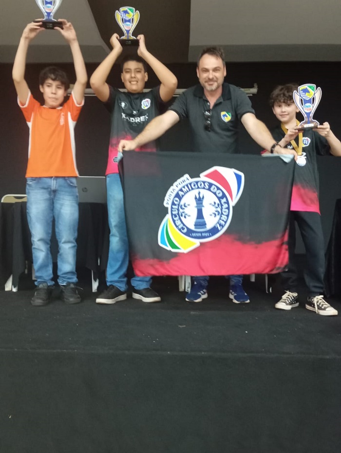Equipe de Ponta Porã conquista seis pódios na 2ª etapa do Circuito Estadual de Xadrez Escolar