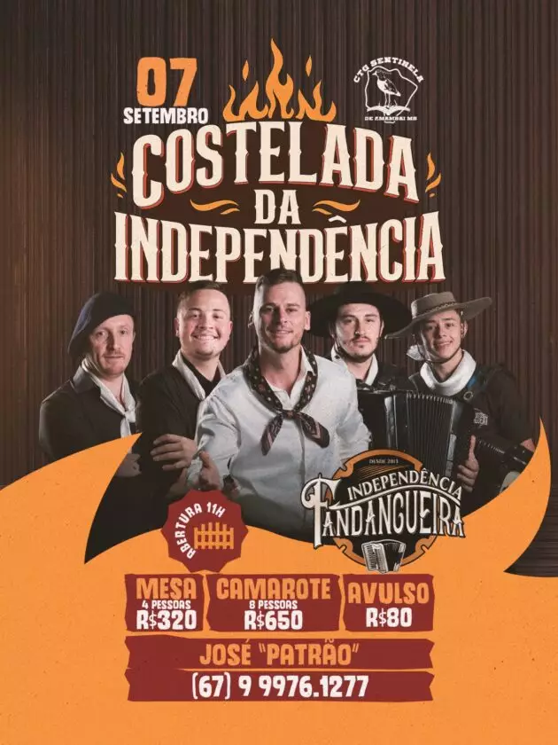 Em Amambai Costelada da Independência acontece neste domingo no CTG Em Amambai Costelada da Independência acontece neste domingo no CTG