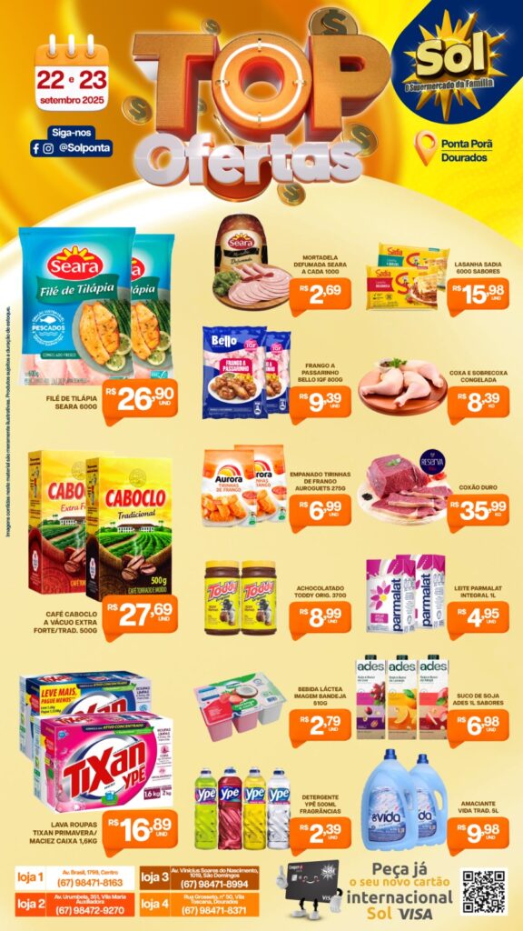 Confira Top Ofertas do Supermercado Sol