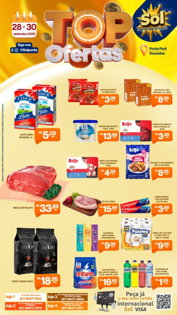 Supermercado Sol e as Top ofertas da semana