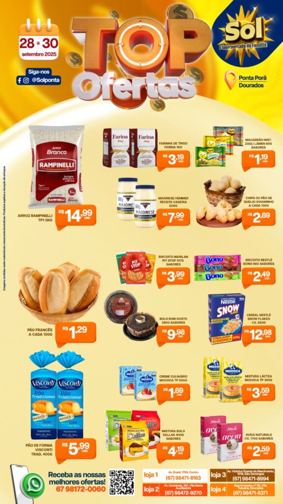 Supermercado Sol e as Top ofertas da semana