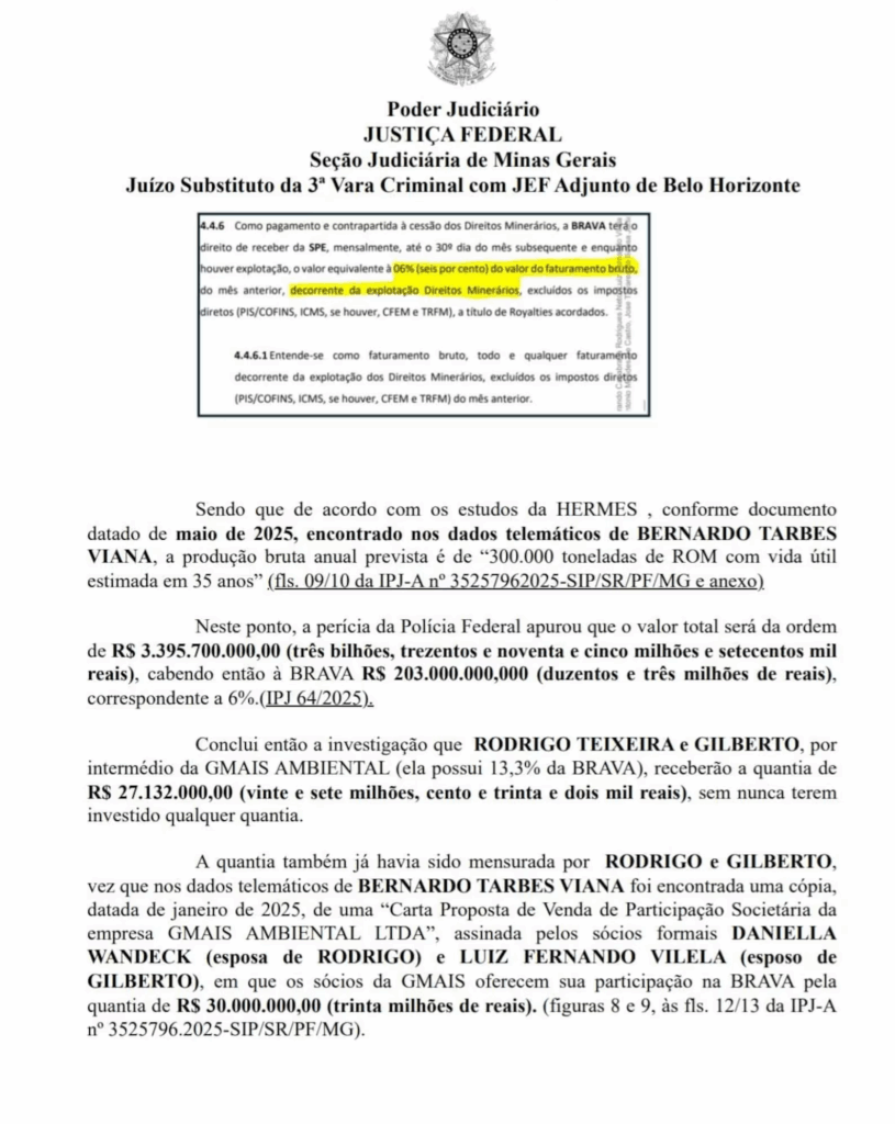 Ex-diretor preso pela PF lucraria R$ 27 milhões em exploração de minério, afirma relatório policial