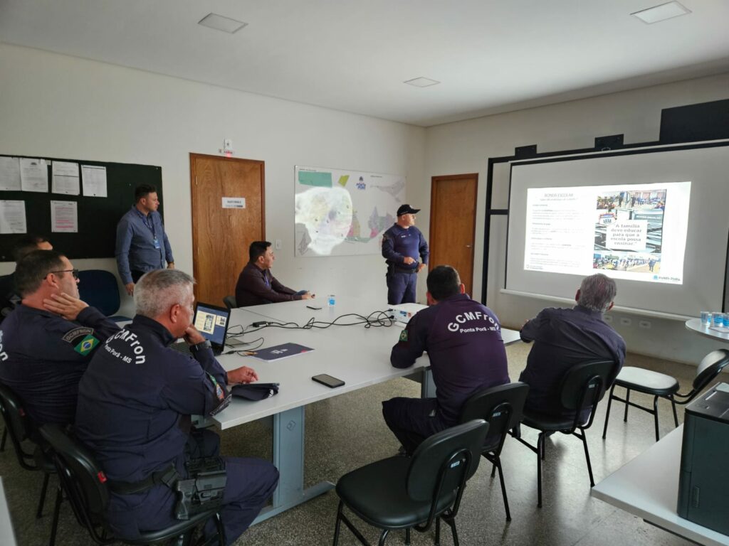Ronda Escolar é tema de reunião entre SEJUSP, PM e Secretaria Municipal de Segurança Pública de Ponta Porã