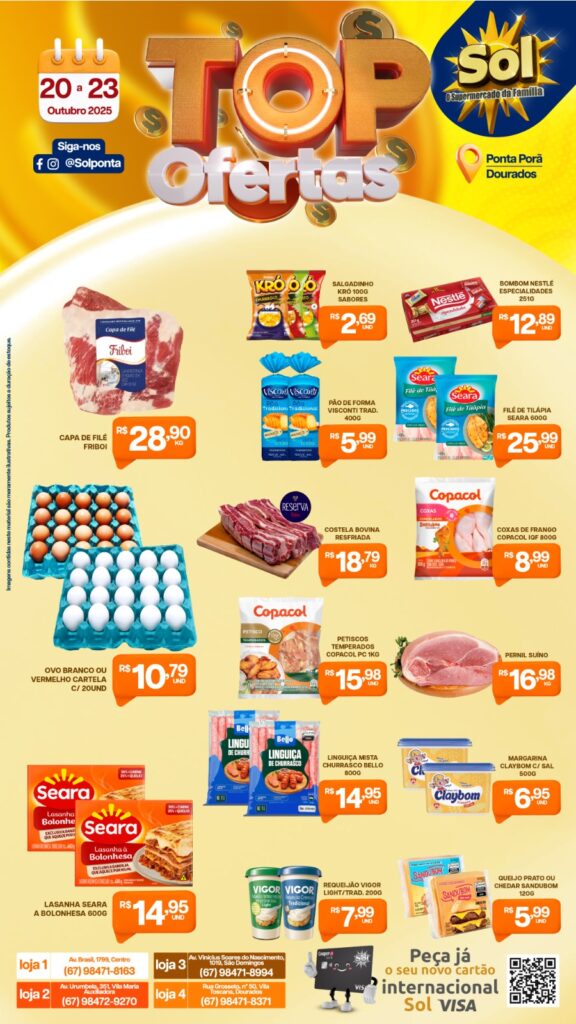 Supermercado Sol e as top ofertas