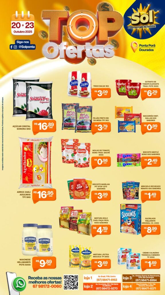 Supermercado Sol e as top ofertas