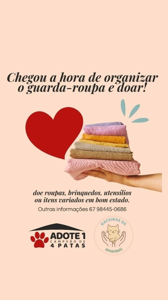 Bazar Solidário da ONG Adote Um Campeão de 4 Patas e o grupo das Gateiras de Amambai Bazar Solidário da ONG Adote Um Campeão de 4 Patas e o grupo das Gateiras de Amambai