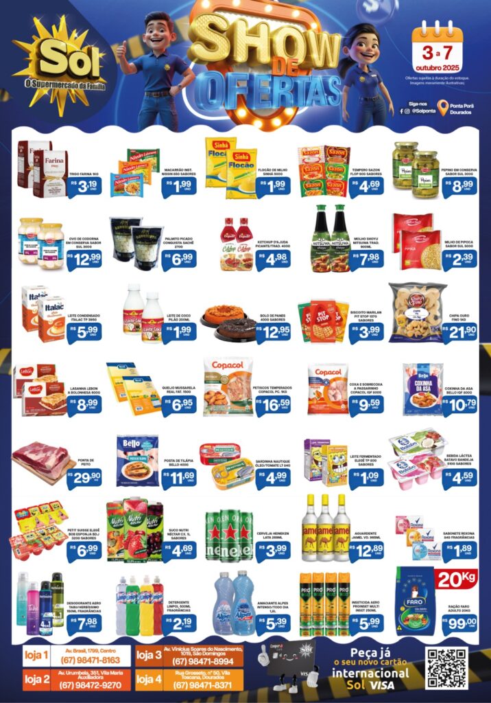 Show de Ofertas no Supermercado Sol. Confira