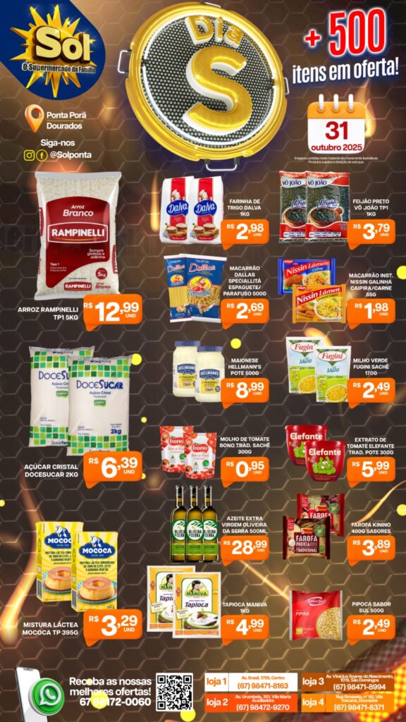 Super Ofertas no Dia S do Supermercado Sol