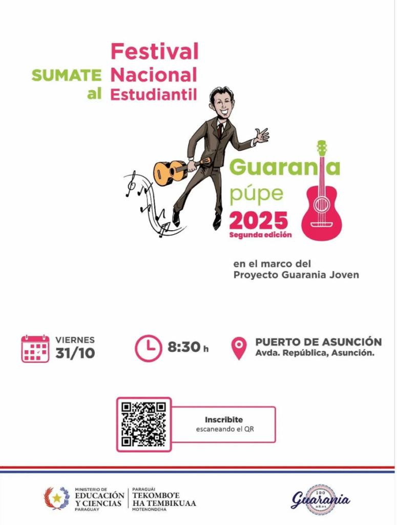 Estudiantes del Amambay participarán del Festival Nacional “Guarania Pupe” en Asunción Estudiantes del Amambay participarán del Festival Nacional “Guarania Pupe” en Asunción