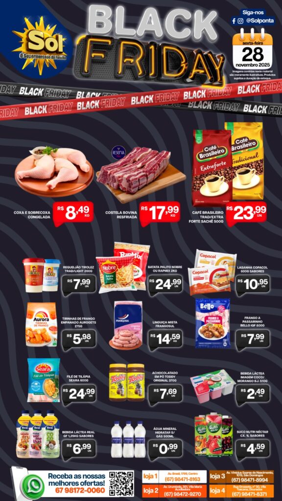 Somente hoje: Black Friday no supermercado Sol