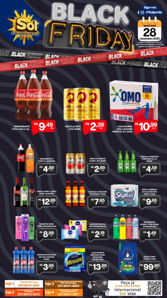 Somente hoje: Black Friday no supermercado Sol