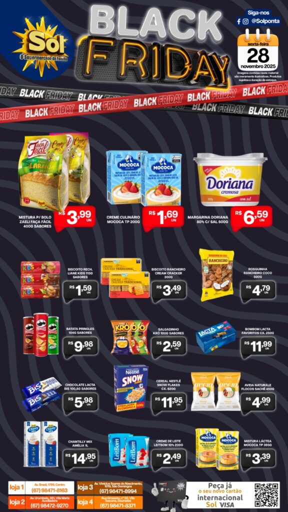 Somente hoje: Black Friday no supermercado Sol