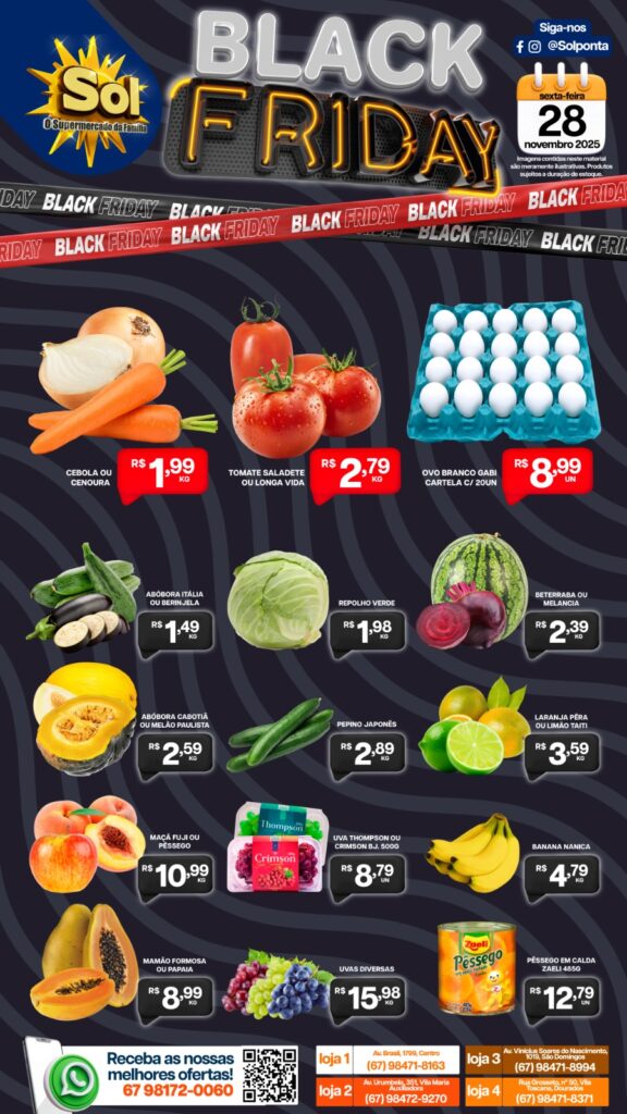 Somente hoje: Black Friday no supermercado Sol