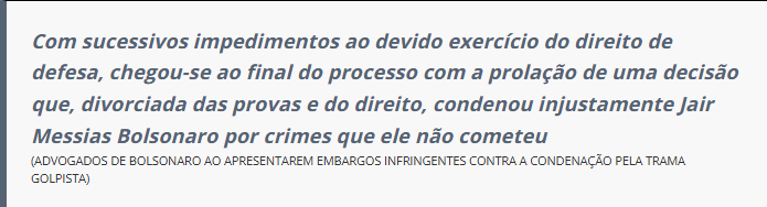Defesa de Bolsonaro apresenta novo recurso ao STF contra condenação por trama golpista Defesa de Bolsonaro apresenta novo recurso ao STF contra condenação por trama golpista