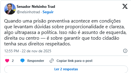 Direita de MS se une contra decisão de Moraes que prendeu Bolsonaro