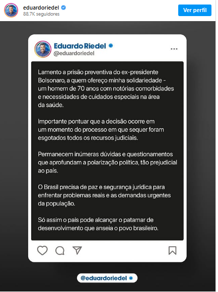 Direita de MS se une contra decisão de Moraes que prendeu Bolsonaro