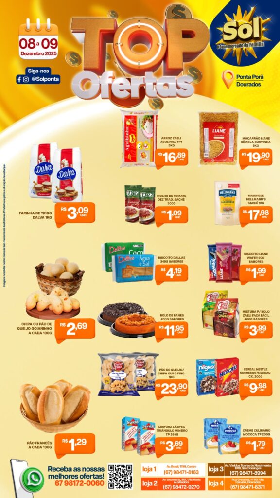Confira Top Ofertas do Supermercado Sol