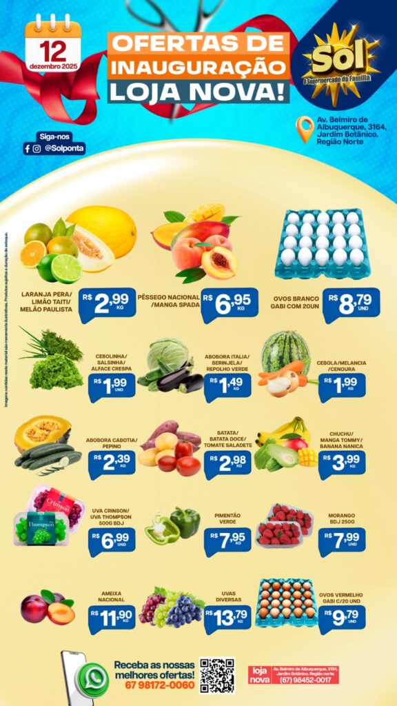 Ponta Porã: Supermercado Sol inaugura a quarta loja