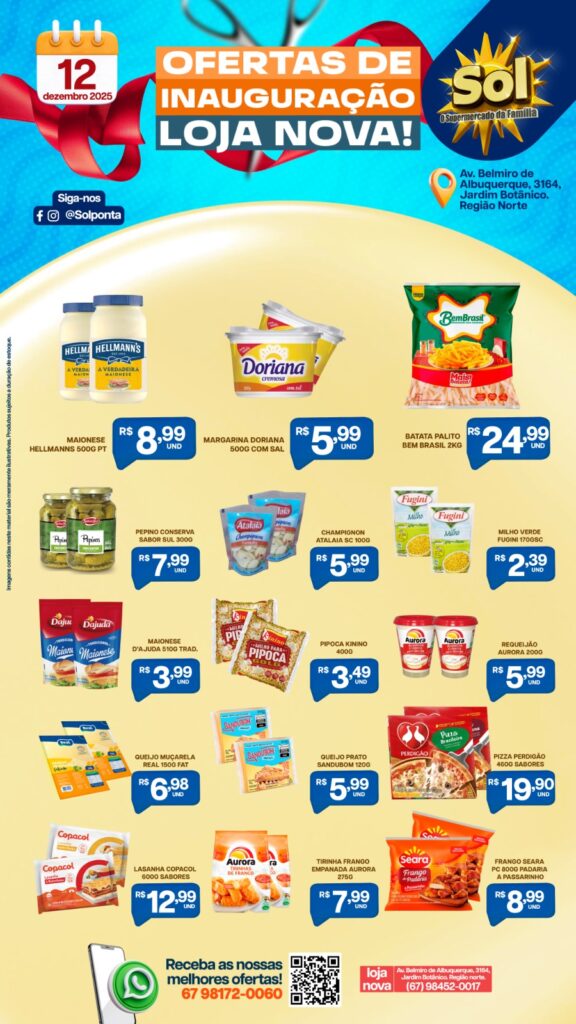 Ponta Porã: Supermercado Sol inaugura a quarta loja