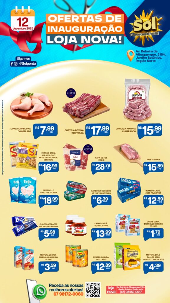 Ponta Porã: Supermercado Sol inaugura a quarta loja