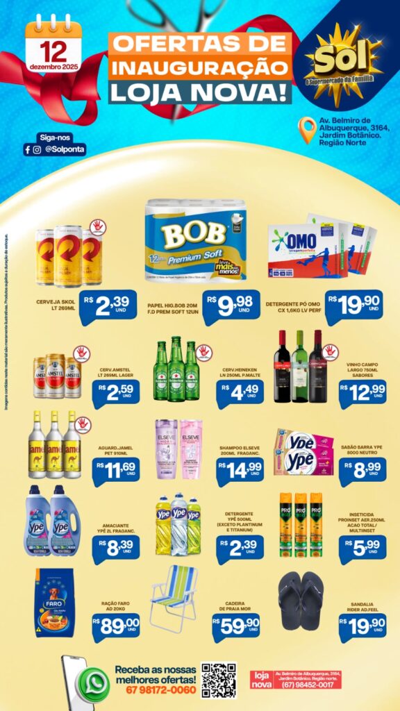 Ponta Porã: Supermercado Sol inaugura a quarta loja