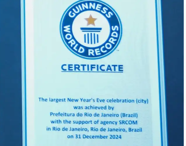 Guinness reconhece o réveillon do Rio como o maior do mundo Guinness reconhece o réveillon do Rio como o maior do mundo
