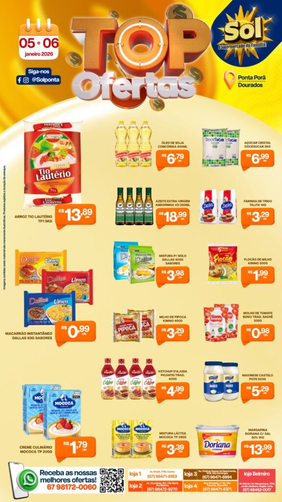 Confira Top Ofertas do Supermercado Sol