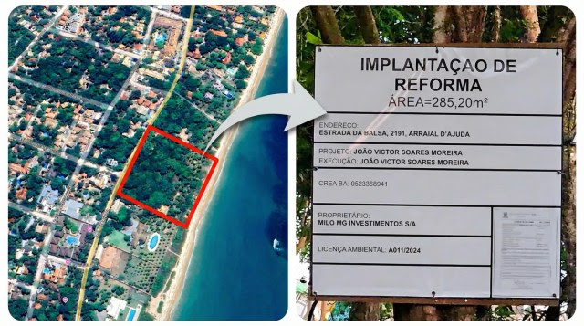 Família Vorcaro, do Banco Master, faz obra irregular em beach club pé na areia na Bahia