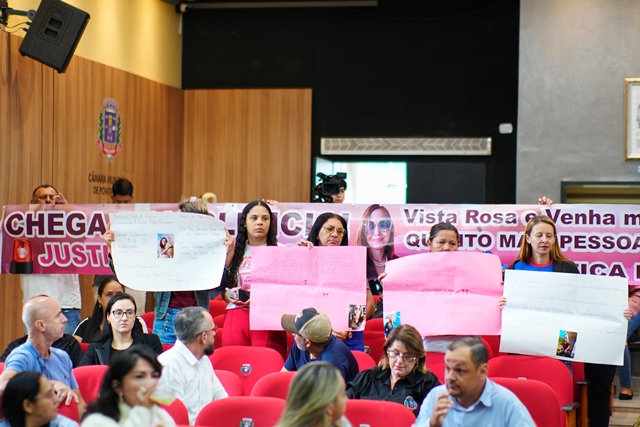 Cobranças de punição rigorosa ao feminicídio marcam sessão da Câmara Municipal de Ponta Porã