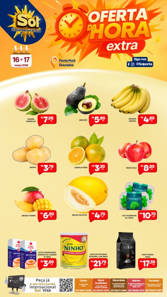 Confira as Top Ofertas do Supermercado Sol