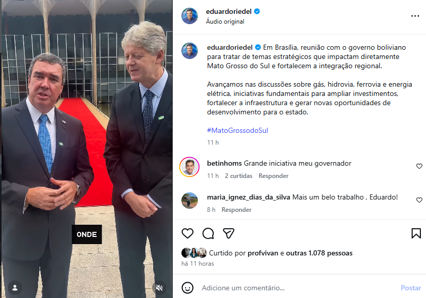 Em Brasilia, Riedel discute fortalecimento dos laços econômicos com Lula e presidente da Bolívia