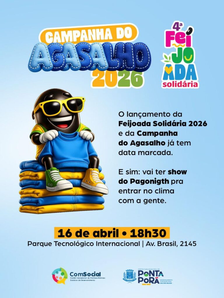 Feijoada Solidária e Campanha do Agasalho serão lançadas nesta quinta-feira em Ponta Porã