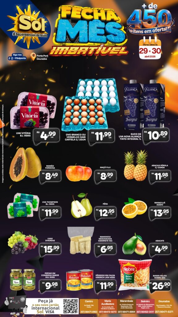 Fecha Mês Imbatível no Supermercado Sol