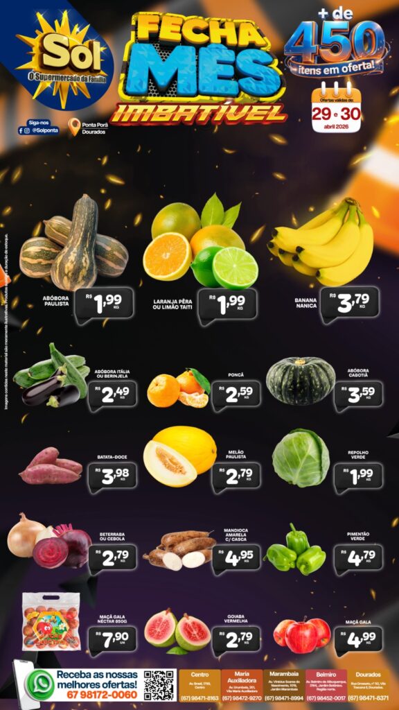 Fecha Mês Imbatível no Supermercado Sol