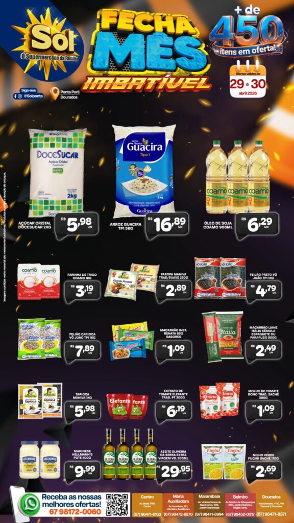 Fecha Mês Imbatível no Supermercado Sol