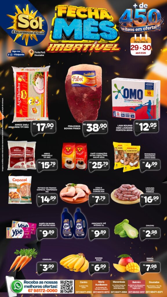 Fecha Mês Imbatível no Supermercado Sol