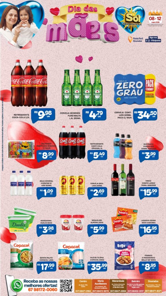 Supermercado Sol e as ofertas Dia das Mães