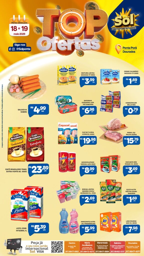 Supermercado Sol e as Top Ofertas