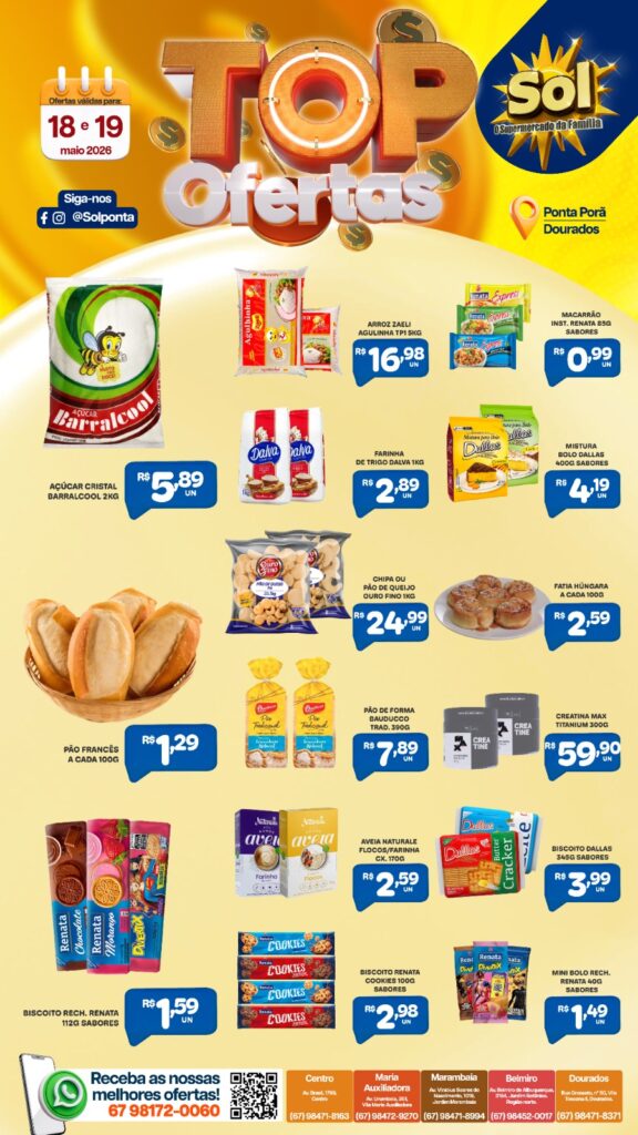 Supermercado Sol e as Top Ofertas