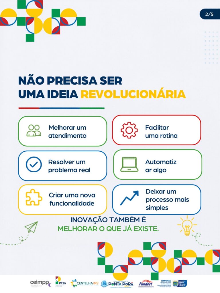 Ponta Porã registra salto no número de projetos submetidos ao Programa Centelha MS Ponta Porã registra salto no número de projetos submetidos ao Programa Centelha MS