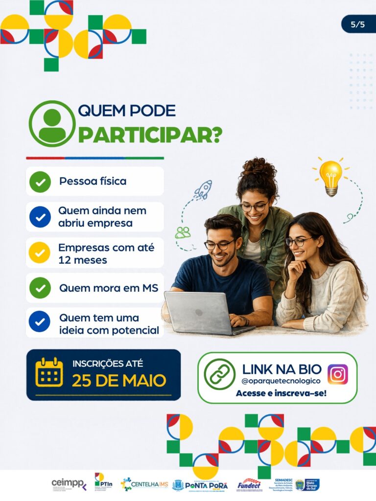 Ponta Porã registra salto no número de projetos submetidos ao Programa Centelha MS Ponta Porã registra salto no número de projetos submetidos ao Programa Centelha MS