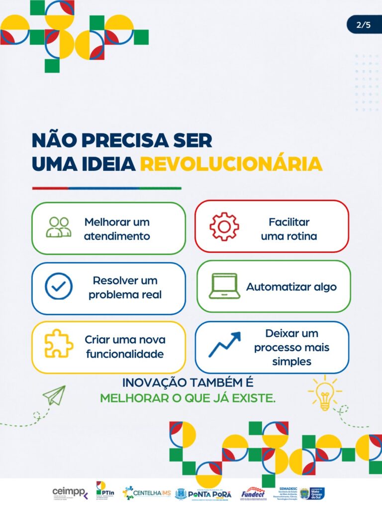 Ponta Porã registra salto no número de projetos submetidos ao Programa Centelha MS Ponta Porã registra salto no número de projetos submetidos ao Programa Centelha MS