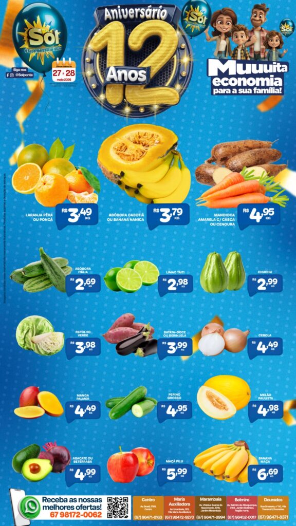Confira as ofertas da Quarta e Quinta Verde do Supermercado Sol
