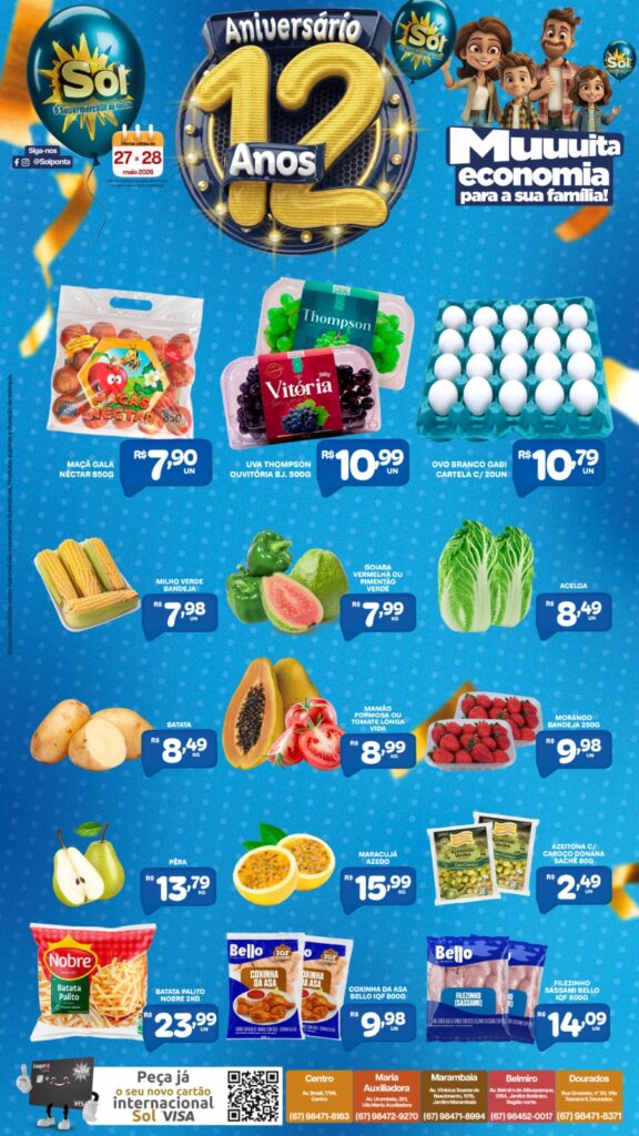 Confira as ofertas da Quarta e Quinta Verde do Supermercado Sol