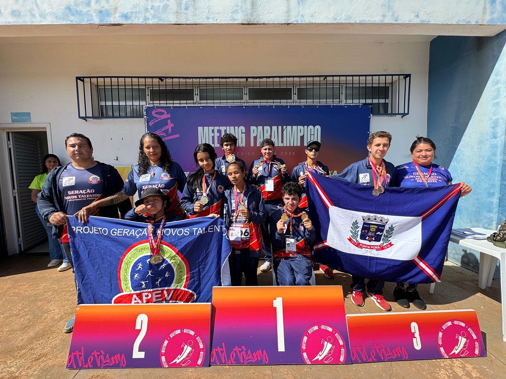 Ponta Porã brilha no Meeting Paralímpico e conquista 11 medalhas