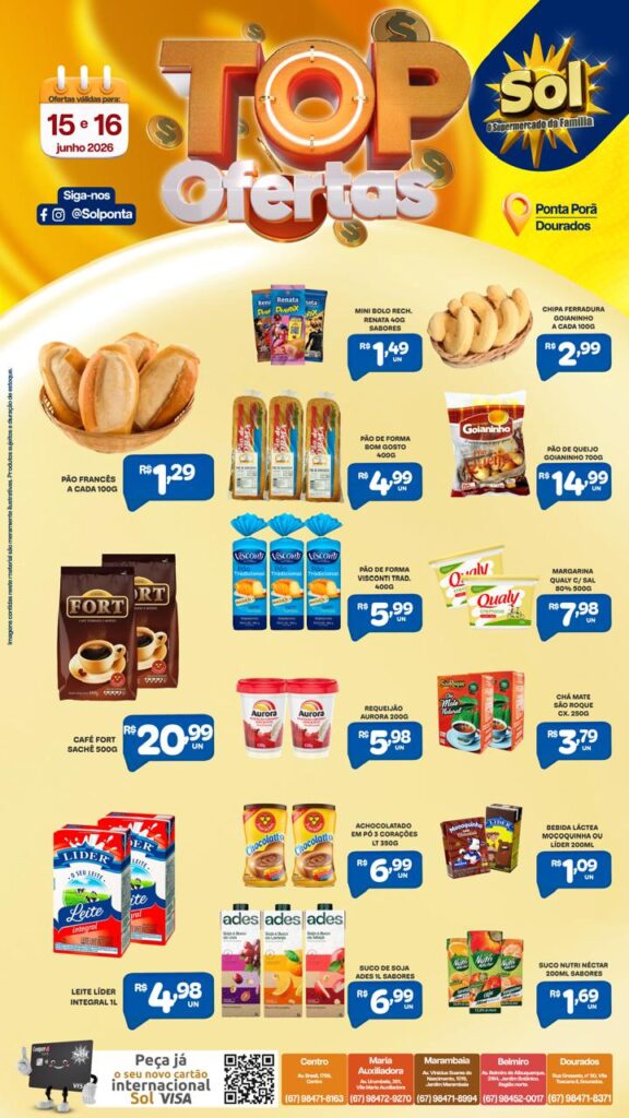 Top Ofertas do Supermercado Sol