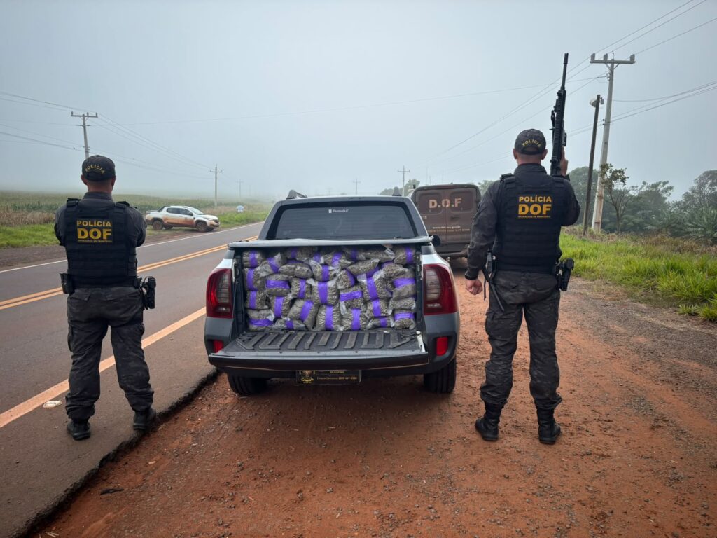 DOF recupera picape furtada e carregada com quase 700 quilos de drogas DOF recupera picape furtada e carregada com quase 700 quilos de drogas